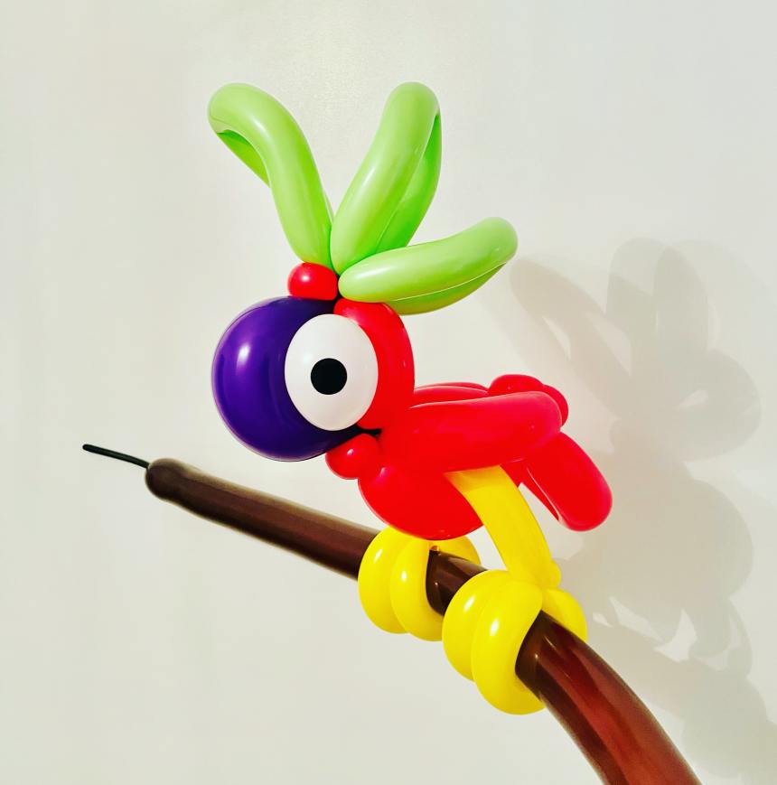 sculpture ballon paris idf perroquet