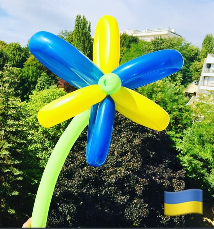 sculpture ballon fleur ukraine