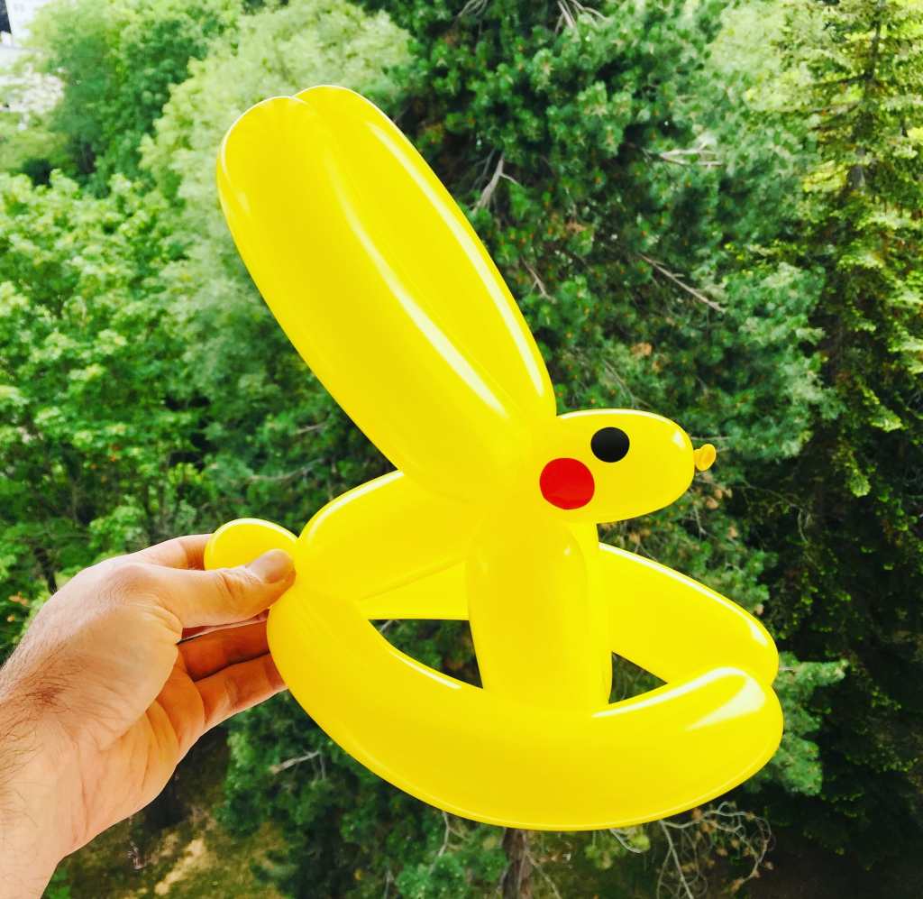 sculpteur ballon paris lapin pikachu