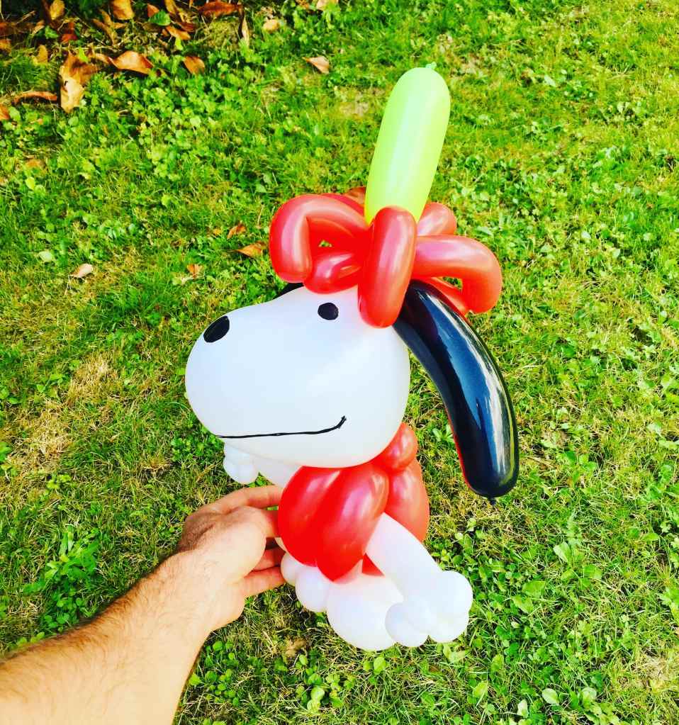 sculpteur sculpture ballon snoopy tomate 2