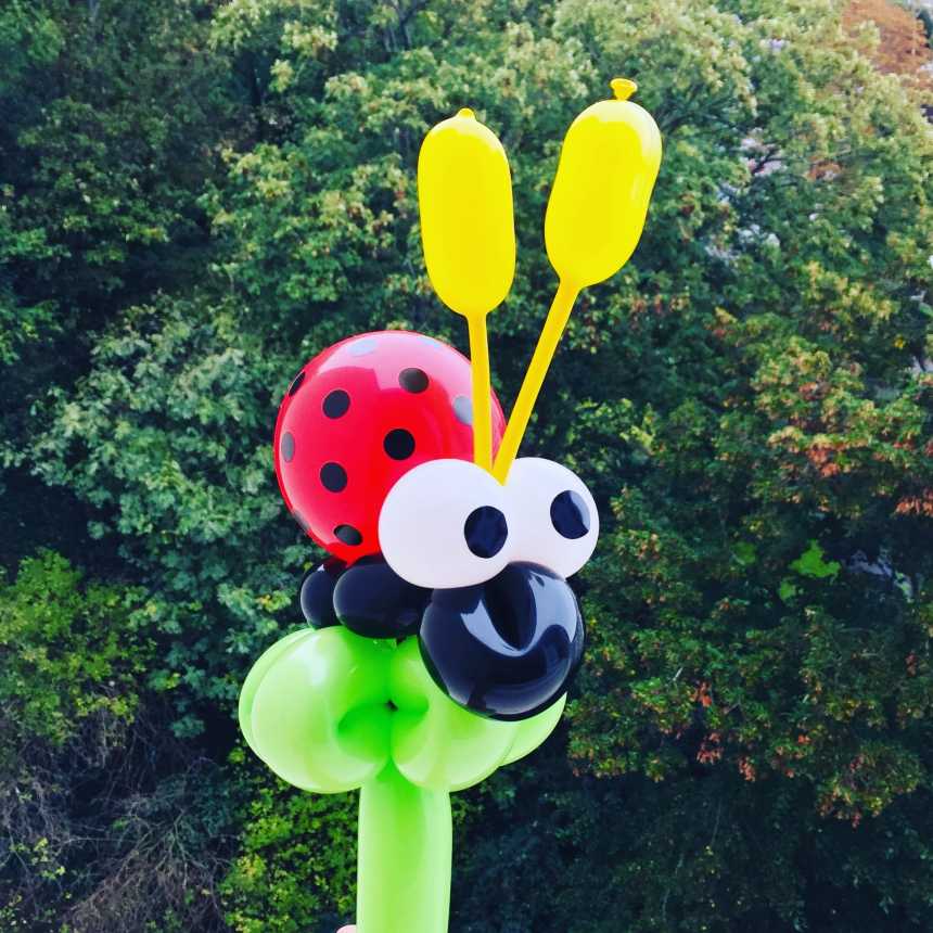 sculpture ballon paris idf yvelines 78 coccinelle